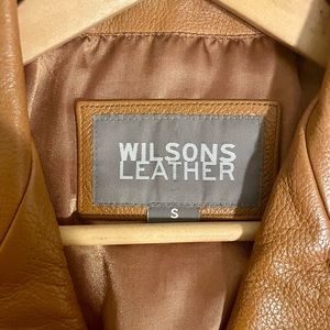 Wilsons Leather Tan Caramel Brown Jacket Coat Size Small